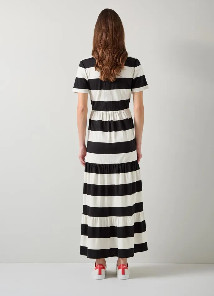 LKBennett Dresses Women Leigh Stripe Organic Cotton Jersey Dress LKBennett Dresses Women Leigh Stripe Organic Cotton Jersey Dress