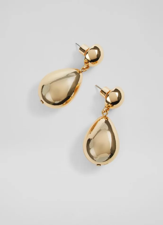 LKBennett Jewellery Women Tilly Double Ball Drop Gold Plated Earrings