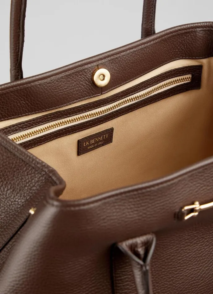 LKBennett Tote Bags Women Lauren Chocolate Work Tote Bag
