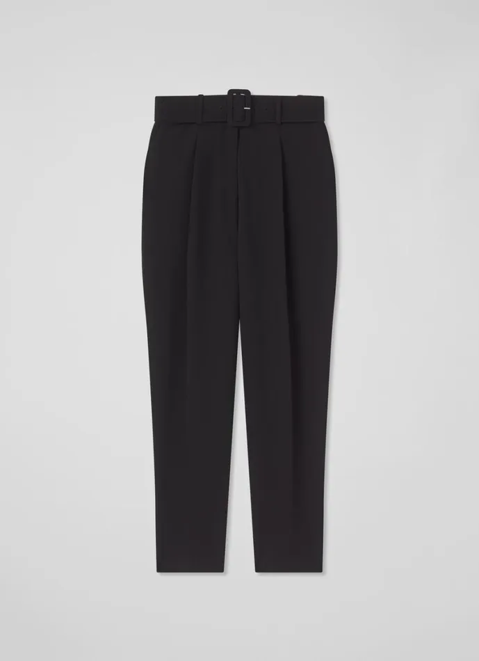 LKBennett Trousers Women Tabitha Black Belted Crepe Trouser LKBennett Trousers Women Tabitha Black Belted Crepe Trouser