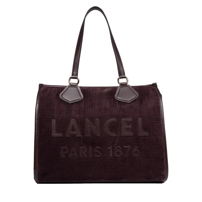 L Zip Tote Chocolate Women Lancel Tote Bags
