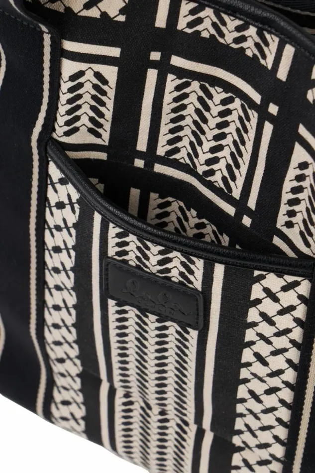 Lala Berlin Bags East West Tote Marin Canvas Heritage Stripe Black 8211 Women