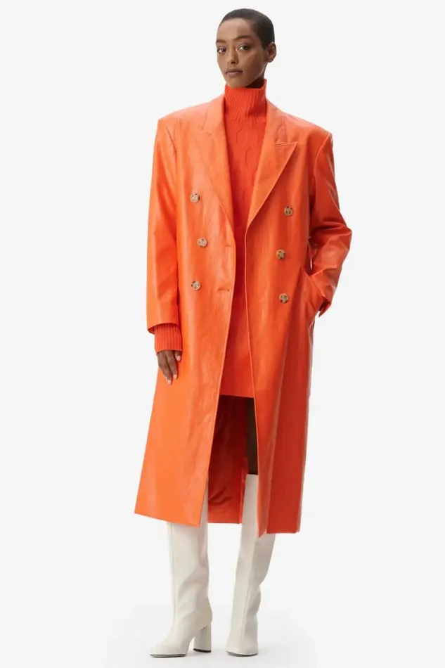 Lala Berlin Coats and Jackets Coat Odith Viscose Mix Paprika 8211 Women