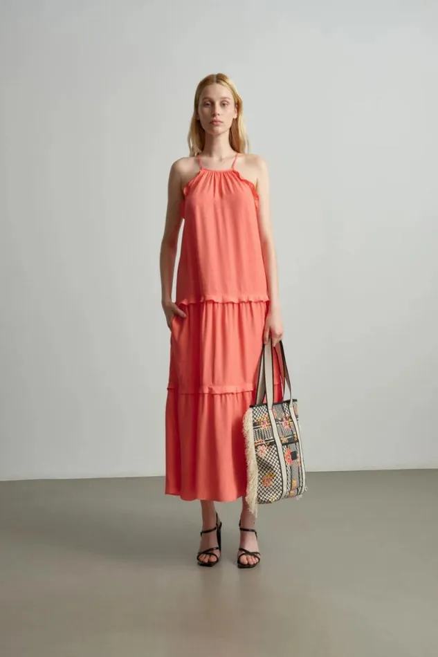 Lala Berlin Dresses Dress Daau Viscose Underwater Melon 8211 Women