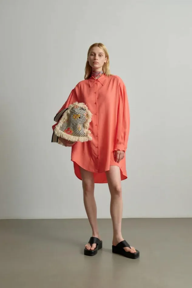 Lala Berlin Dresses Dress Dakil Viscose Underwater Melon 8211 Women