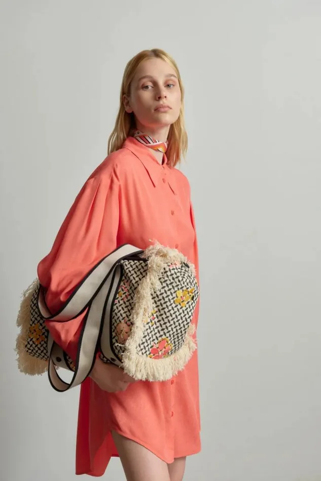 Lala Berlin Dresses Dress Dakil Viscose Underwater Melon 8211 Women