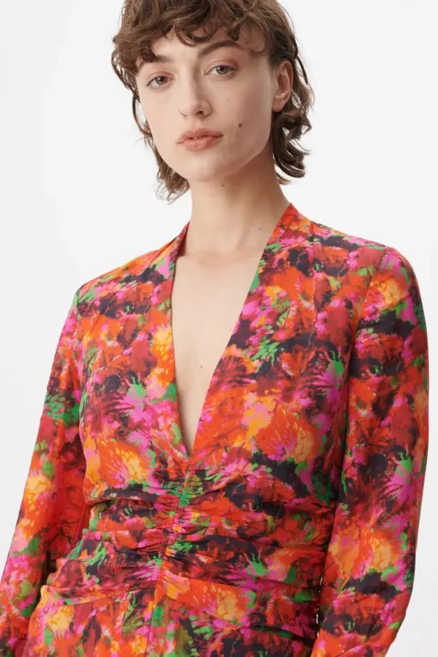 Lala Berlin Dresses Dress Damala Viscosesilk Blend Shibori Flower 8211 Women