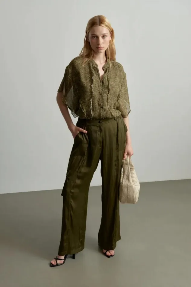 Lala Berlin Pants and Skirts Pants Pekka Polyester Mix Olive 8211 Women