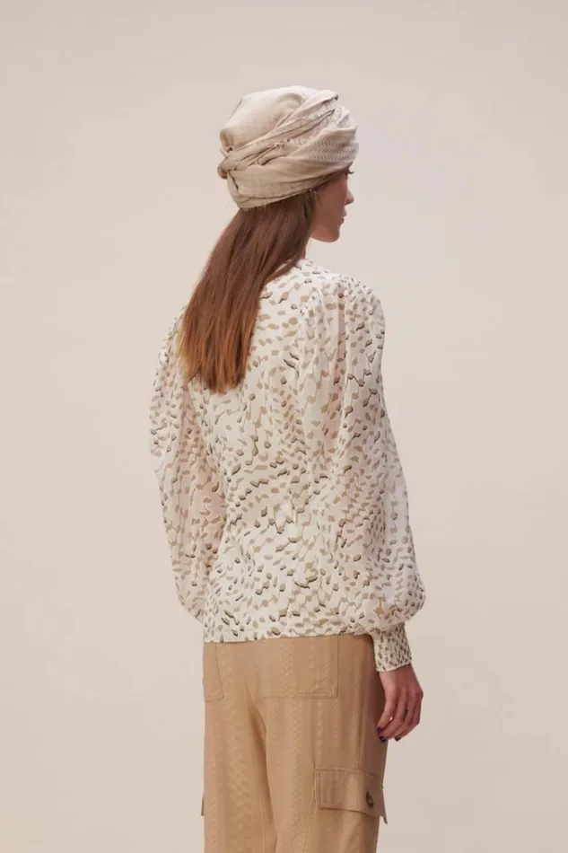 Lala Berlin Shirts and Blouses Blouse Babsi Cotton Sand Wave 8211 Women