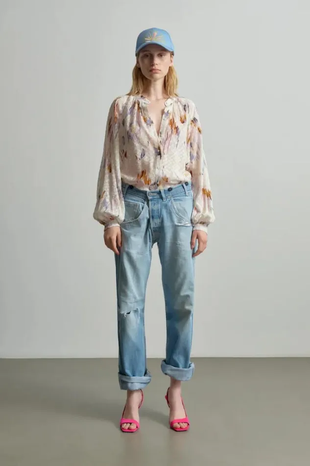 Lala Berlin Shirts and Blouses Blouse Binoa Viscose Floral Fountain Pink 8211 Women