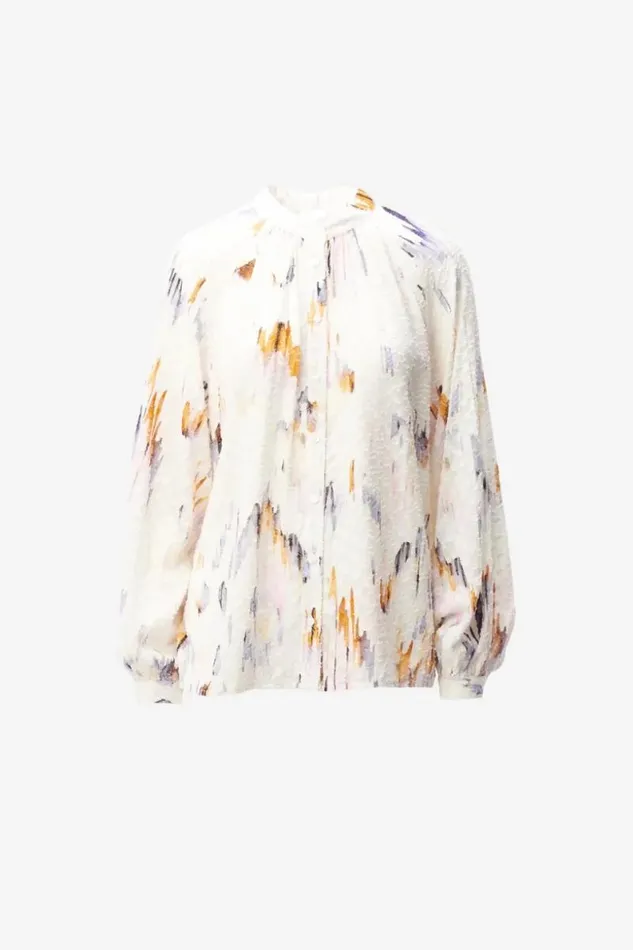 Lala Berlin Shirts and Blouses Blouse Binoa Viscose Floral Fountain Pink 8211 Women