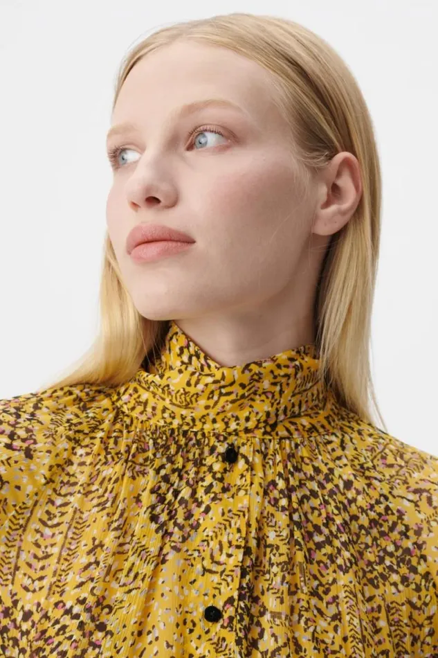 Lala Berlin Shirts and Blouses Blouse Brooks Viscose Heritage Star Yellow 8211 Women