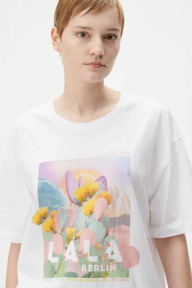 Lala Berlin Shirts and Blouses TShirt Celia Cotton Lala Desert 8211 Women