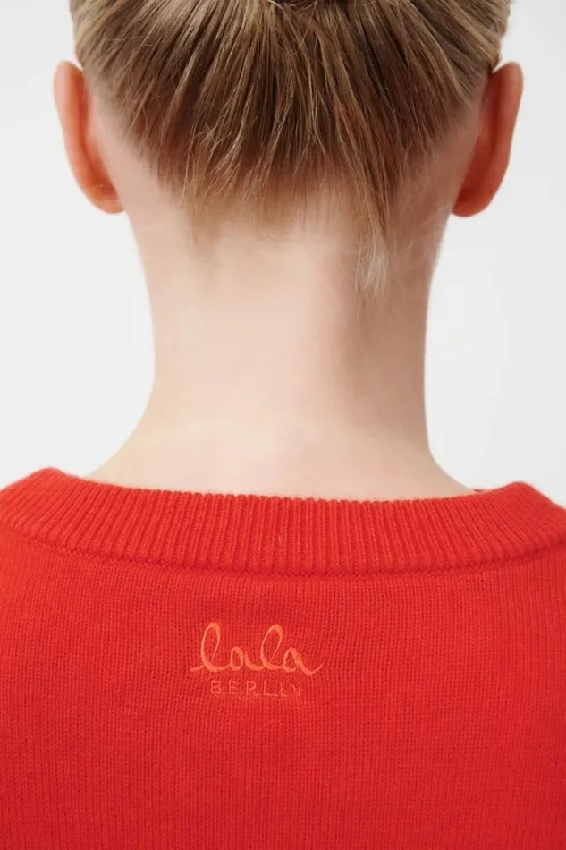 Lala Berlin Sweatwear Jumper Kira Cotton Mix Hot Orange 8211 Women