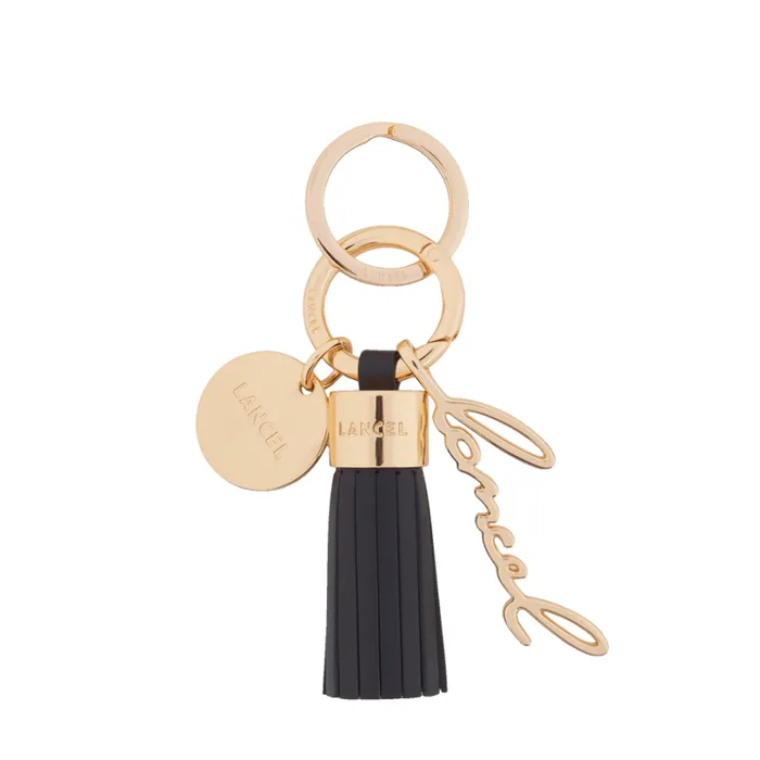 Lancel Pompom Key Ring Black Women Lancel Key Ring
