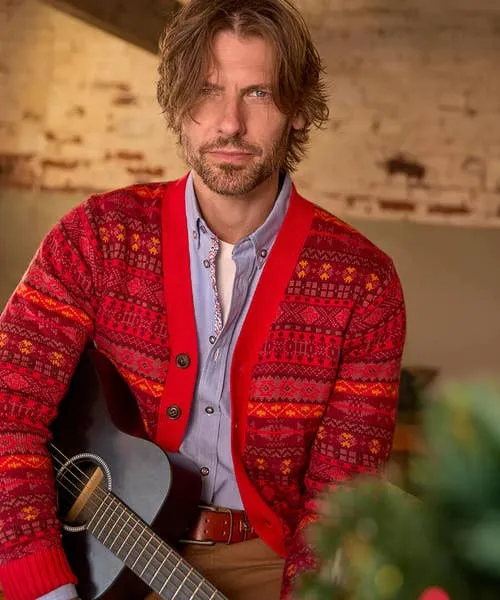 Layering Essentials Fairisle Knit Cardigan Red 8211 Joebrowns Apparel Layering Essentials Fairisle Knit Cardigan Red 8211 Joebrowns Apparel