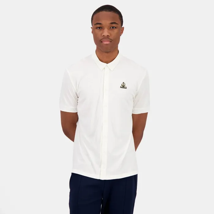 Le Coq Sportif Coq D039or Shirt Manches Courtes Marshmallow Men Polos Shirts