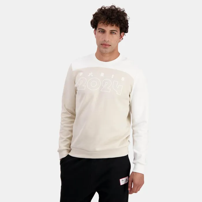 Le Coq Sportif Paris 2024 RoundNeck Sweatshirtshirt Men Sweatshirts