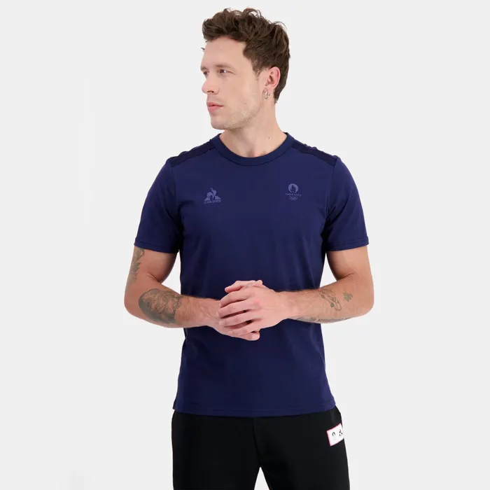 Le Coq Sportif Paris 2024 TShirt Bleu Nuit Men Tshirts And Tops