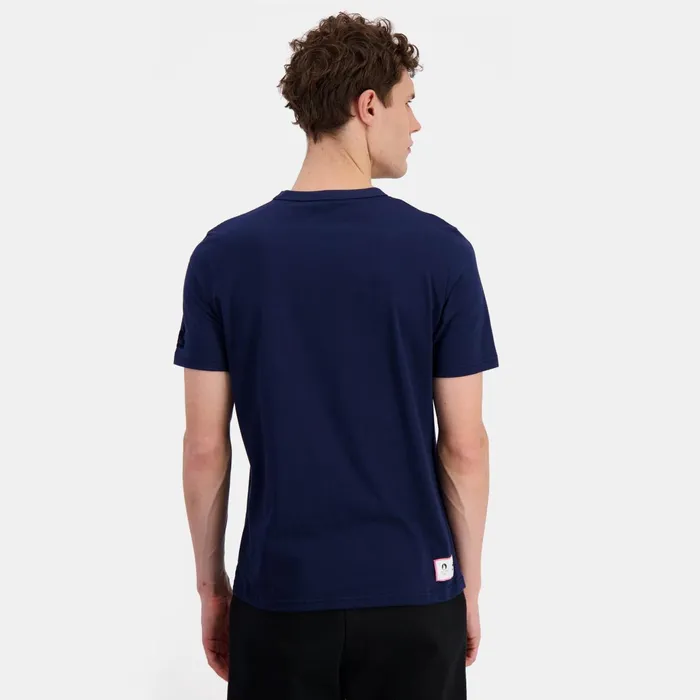 Le Coq Sportif Paris 2024 TShirt Bleu Nuit MenWomen Tshirts And Tops