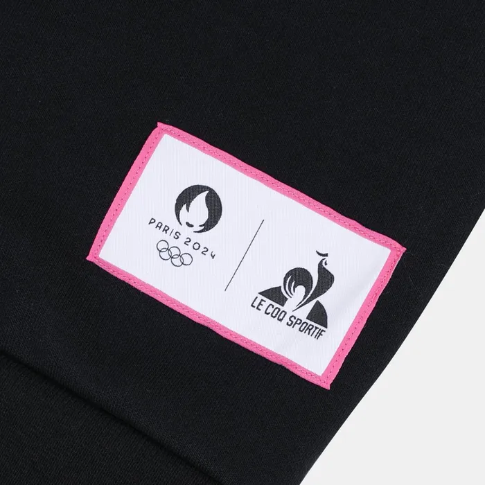 Le Coq Sportif Paris 2024 ZipUp Sweatshirtshirt Black Men Sweatshirts
