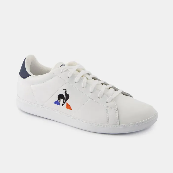 Le Coq Sportif Shoes COURTSET2 Optical Whitedress Blue Men Trainers And Sneakers
