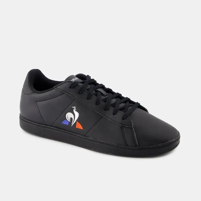 Le Coq Sportif Shoes COURTSET2 Triple Black Men Trainers And Sneakers