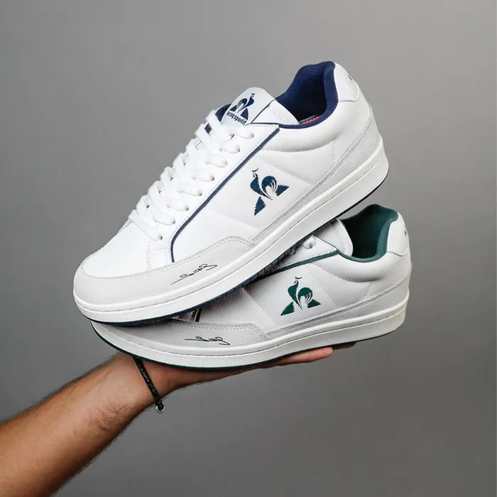 Le Coq Sportif Shoes NOAH2 RIPSTOP Optical White Trekking Green Men Trainers And Sneakers Le Coq Sportif Shoes NOAH2 RIPSTOP Optical White Trekking Green Men Trainers And Sneakers