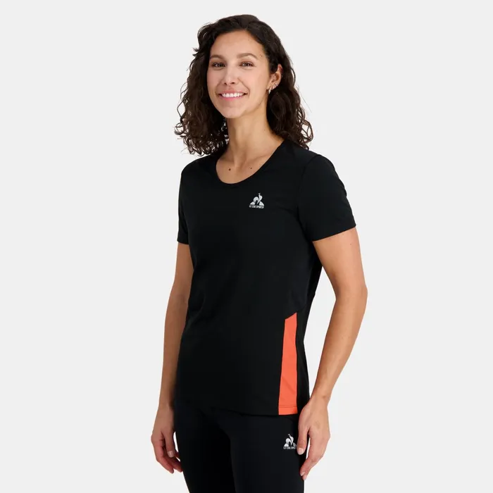 Le Coq Sportif TShirt Blackorange Perf Women Tshirts Polos Shirts And Tops