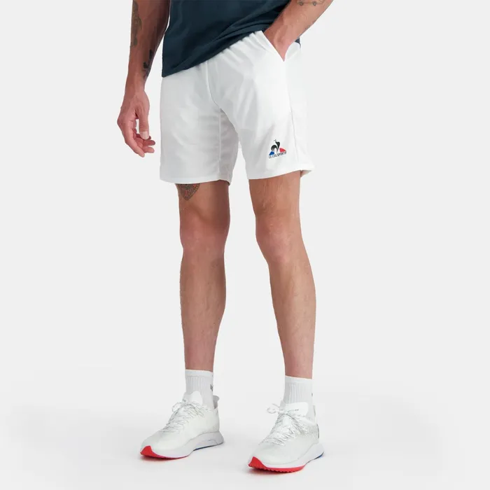 Le Coq Sportif Tennis Shorts New Optical Whitedress Blues Men Shorts