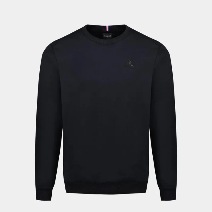Le Coq Sportif Ton Sur Ton RoundNeck Sweatshirtshirt Black Men Sweatshirts