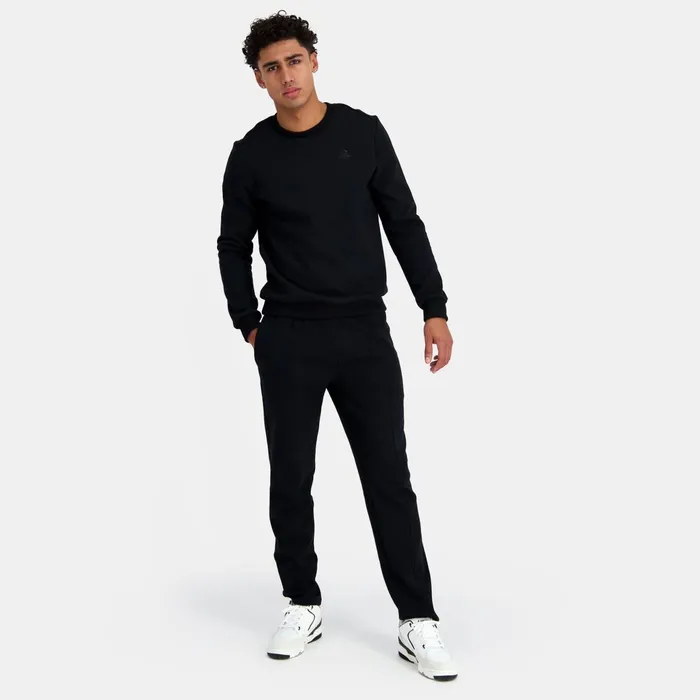 Le Coq Sportif Ton Sur Ton RoundNeck Sweatshirtshirt Black Men Sweatshirts