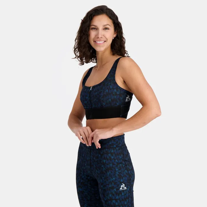 Le Coq Sportif Training Performance Bra All Over Bleu Perf Women Bra And Leggings