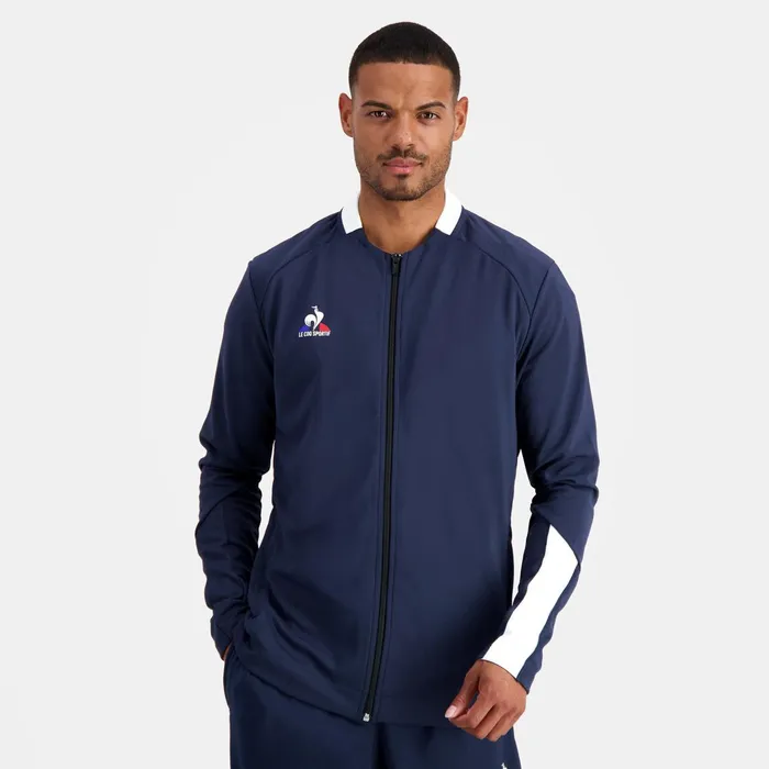 Le Coq Sportif Training ZipUp Sweatshirtshirt Dress Blues Men Sweatshirts