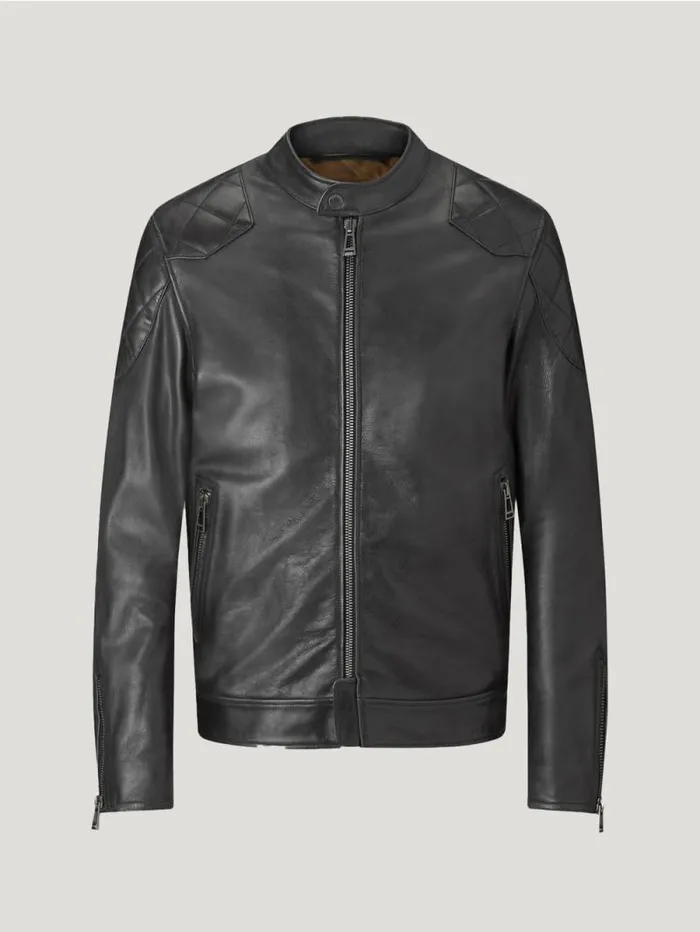 Leather Jackets Men Belstaff Centenary Outlaw Pro Motorcycle Jacket Black