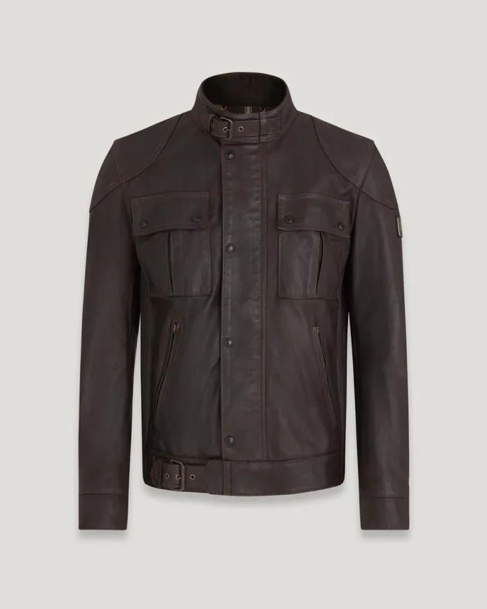 Leather Jackets Men Belstaff Legacy Gangster Jacket Antique Brown