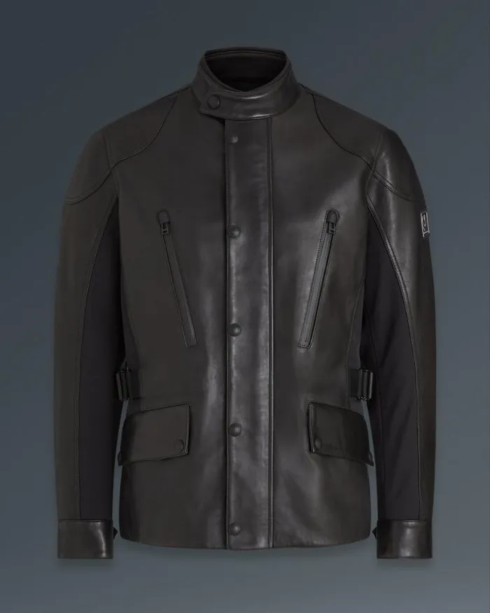 Leather Motorcycle Jackets Men Belstaff Maelstrom Motorcycle Jacket Black