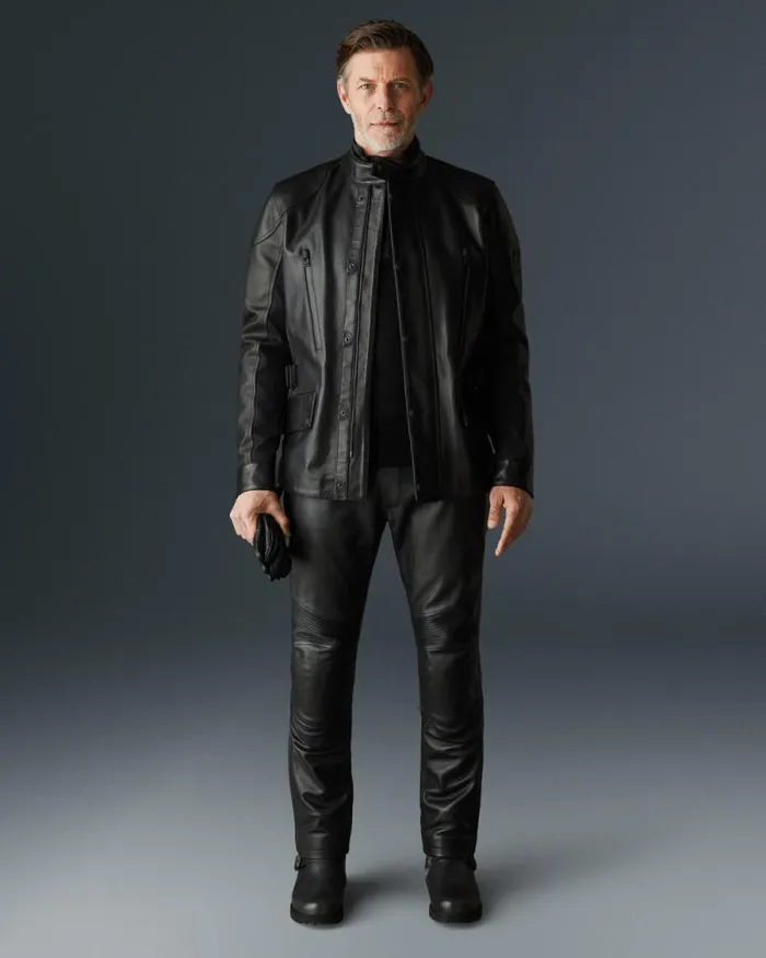 Leather Motorcycle Jackets Men Belstaff Maelstrom Motorcycle Jacket Black