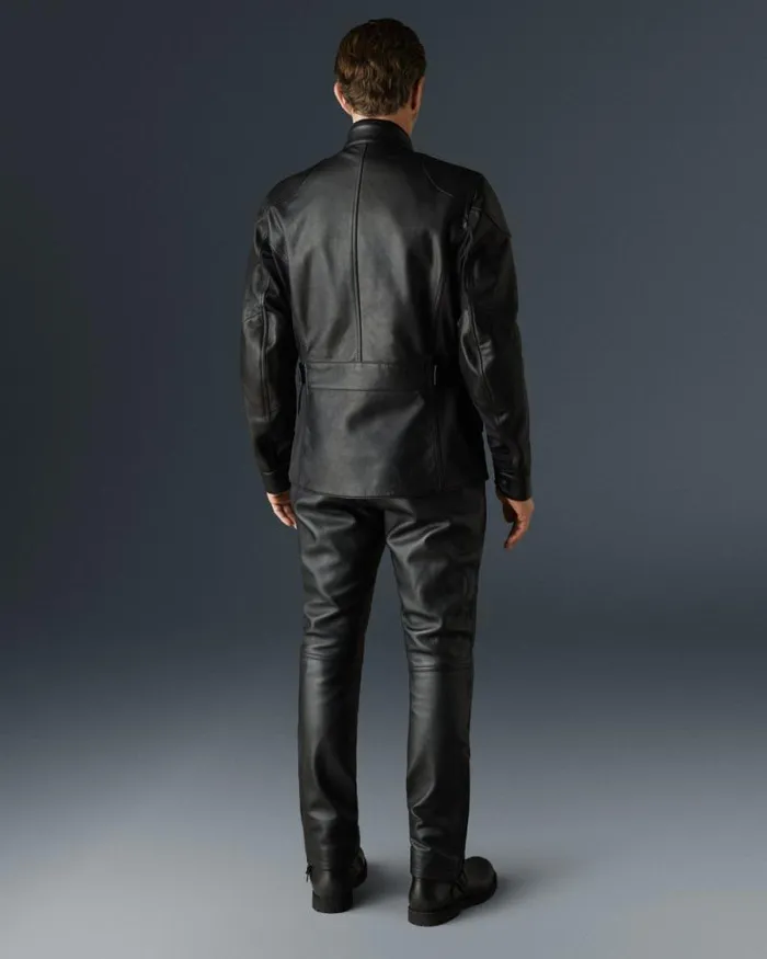 Leather Motorcycle Jackets Men Belstaff Maelstrom Motorcycle Jacket Black