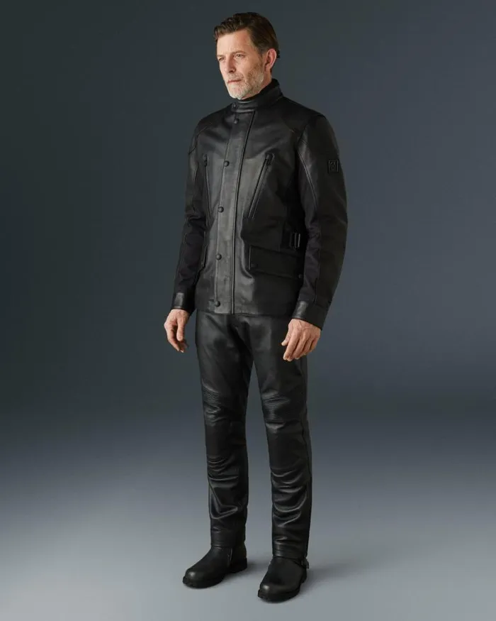 Leather Motorcycle Jackets Men Belstaff Maelstrom Motorcycle Jacket Black