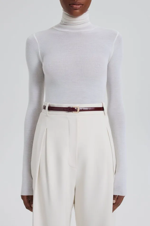 Leather POINTED BUCKLE BELT 15 BORDO Scanlan Theodore Women