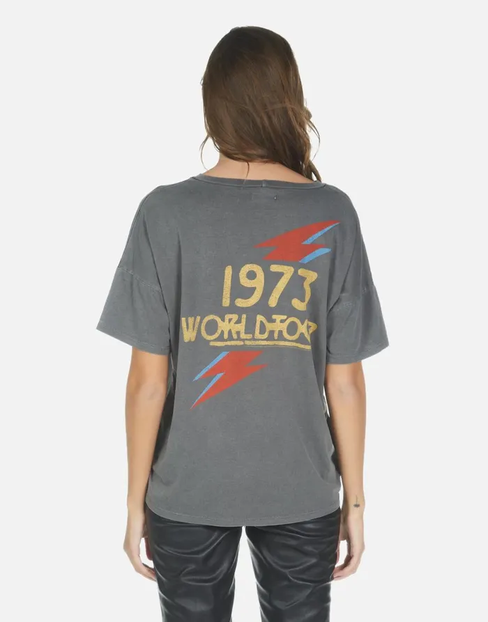 Liberty Bowie 1973 Tour Pigment Black Women039s Lauren Moshi Short Sleeve