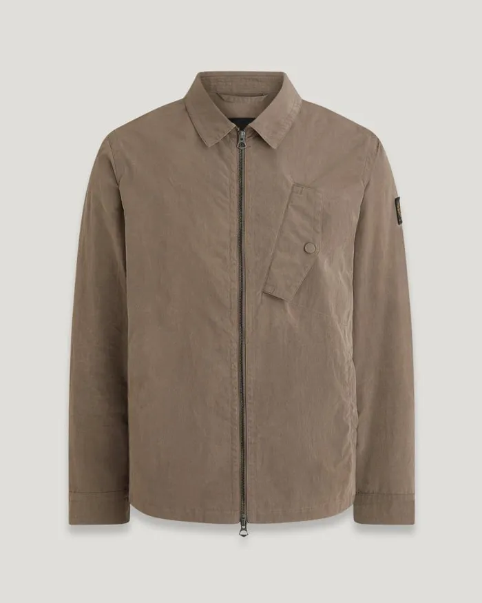 Lightweight Jackets Men Belstaff Hauler Overshirt Clay Brown