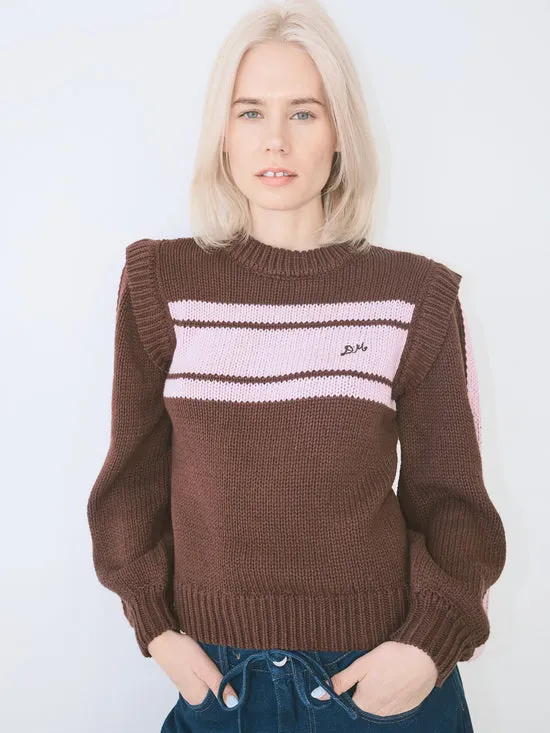 Lisa Says Gah Sweaters Women Poppy Crew Neck Jumper Burg Lilac