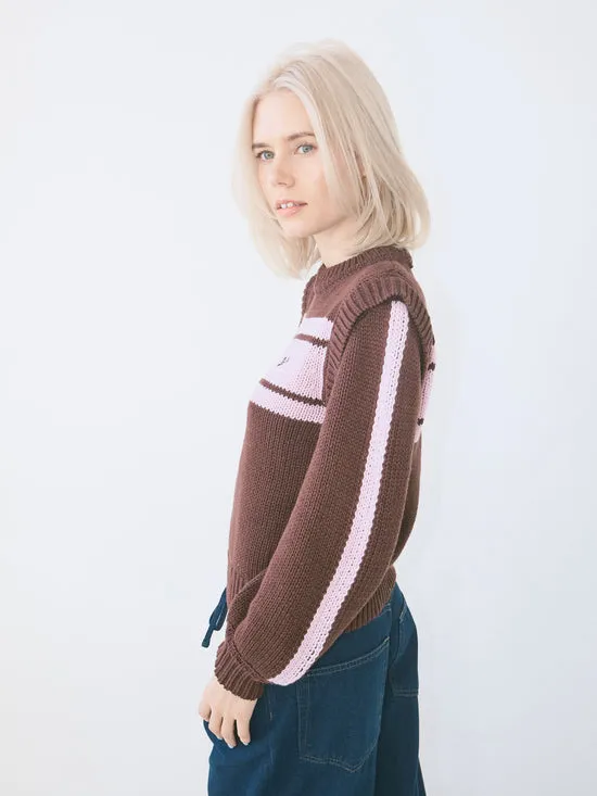 Lisa Says Gah Sweaters Women Poppy Crew Neck Jumper Burg Lilac Lisa Says Gah Sweaters Women Poppy Crew Neck Jumper Burg Lilac