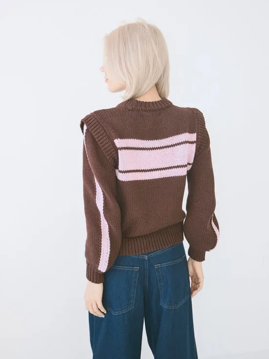 Lisa Says Gah Sweaters Women Poppy Crew Neck Jumper Burg Lilac Lisa Says Gah Sweaters Women Poppy Crew Neck Jumper Burg Lilac