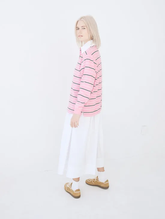 Lisa Says Gah Tops Women Remie Rugby Shirt Pink Stripe Lisa Says Gah Tops Women Remie Rugby Shirt Pink Stripe