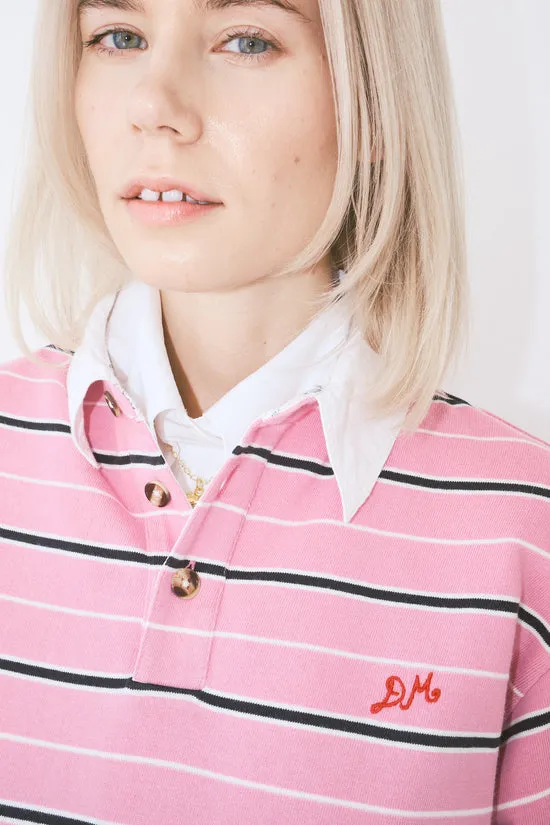 Lisa Says Gah Tops Women Remie Rugby Shirt Pink Stripe Lisa Says Gah Tops Women Remie Rugby Shirt Pink Stripe
