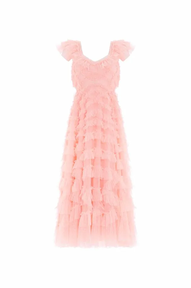 Lola Backless Ballerina Dress Coral Women Needle and Thread Dresses