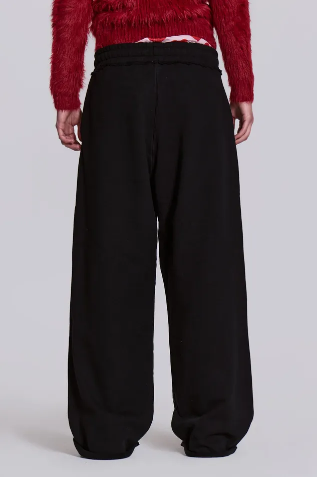 Loungewear Jaded London Men Shop Black Stud Monster Joggers